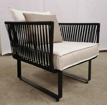 Cargar imagen en el visor de la galería, SILLÓN INDIVIDUAL MODELO SAYULA EN CORDON DE NYLON Y ACERO