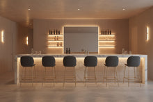 Cargar imagen en el visor de la galería, Banco Fijo para Barra de Cocina Estilo Beetle
