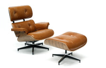Cargar imagen en el visor de la galería, Sillón Individual Replica Eames Lounge Chair En Piel Auténtica
