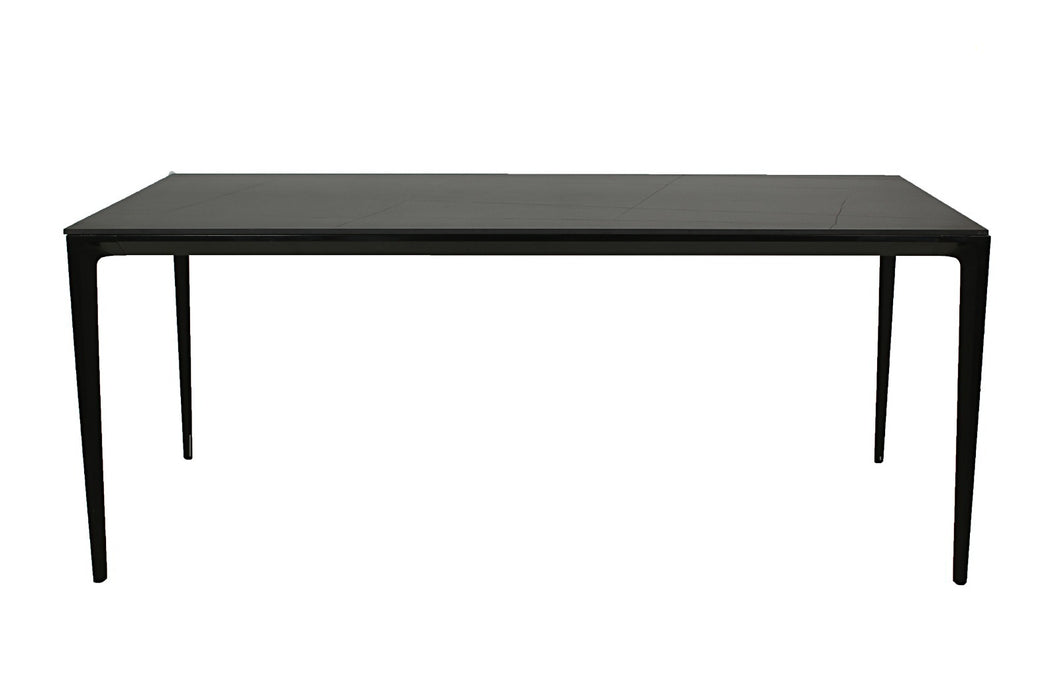 MESA COMEDOR DE ACERO EFECTO MARMOL 180X90