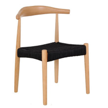 Cargar imagen en el visor de la galería, SILLA ESTILO WEGNER MODELO ROUND CHAIR SIN BRAZO ASIENTO TEJIDO

