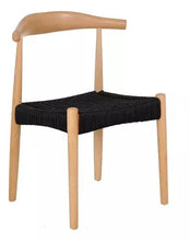 Cargar imagen en el visor de la galería, SILLA ESTILO WEGNER MODELO ROUND CHAIR SIN BRAZO ASIENTO TEJIDO
