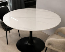 Cargar imagen en el visor de la galería, Mesa Comedor Circular Estilo Tulip Efecto Marmol
