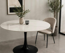 Cargar imagen en el visor de la galería, Mesa Comedor Circular Estilo Tulip Efecto Marmol
