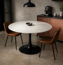 Cargar imagen en el visor de la galería, Mesa Comedor Circular Estilo Tulip Efecto Marmol
