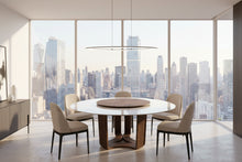 Cargar imagen en el visor de la galería, Mesa Comedor de Ceramica y Madera Con Lazy Susan Freda
