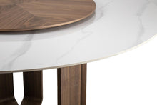 Cargar imagen en el visor de la galería, Mesa Comedor de Ceramica y Madera Con Lazy Susan Freda
