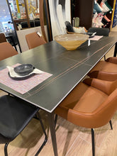 Cargar imagen en el visor de la galería, MESA COMEDOR DE ACERO EFECTO MARMOL 180X90
