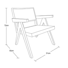 Cargar imagen en el visor de la galería, Silla Ocasional Lounge Estilo Pierre Jeanneret
