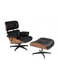 Cargar imagen en el visor de la galería, Sillón Individual Replica Eames Lounge Chair En Piel Auténtica
